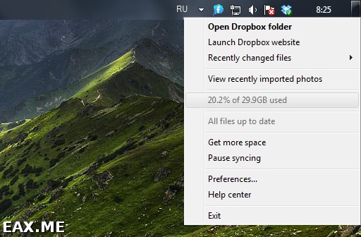 Увеличение места на Dropbox до 30 Гб