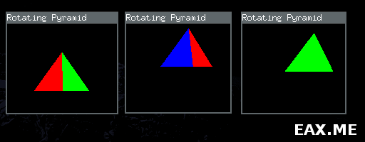 Вращающаяся разноцветная пирамида на OpenGL и Haskell