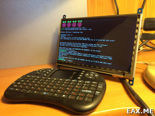 Экран и беспроводная клавиатура с точпадом для Raspberry Pi