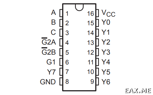 Декодер / демультиплексор 74HC138