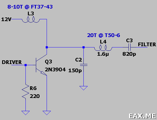 Схема усилителя CW-передатчика