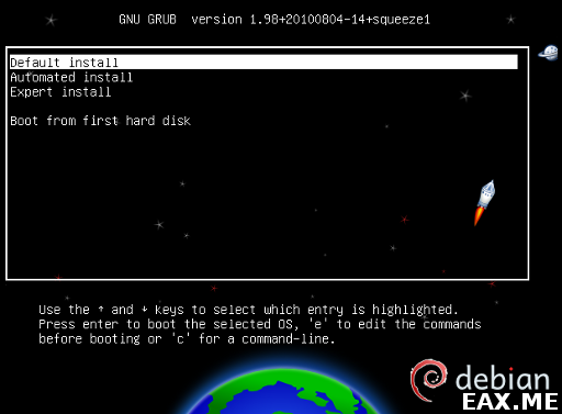 Начало установки Debian/kFreeBSD