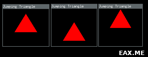 Прыгающий красный треугольник