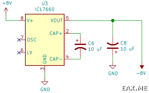 Схема подключения ICL7660