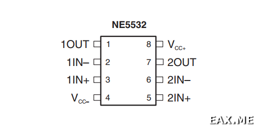 Распиновка чипа NE5532