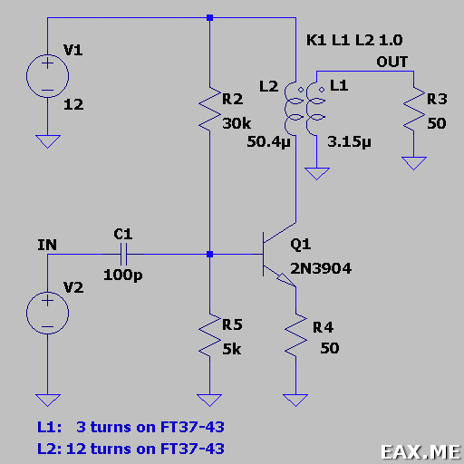 Схема предусилителя на транзисторе 2N3904