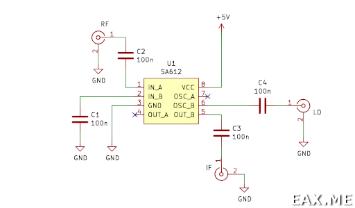Минималистическая схема смесителя частот на SA612