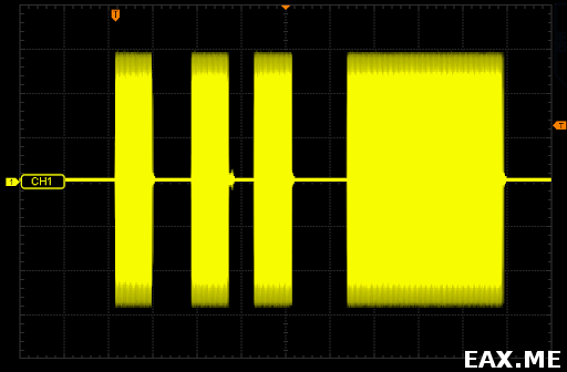 Форма CW-сигнала самодельного трансивера