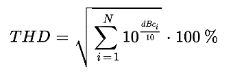 Формула вычисления THD