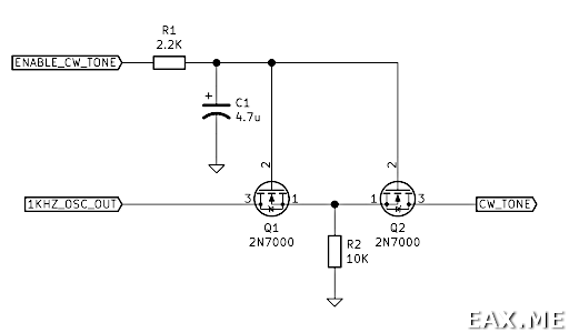 Схема коммутации НЧ сигналов на полевых транзисторах 2N7000 / BS170