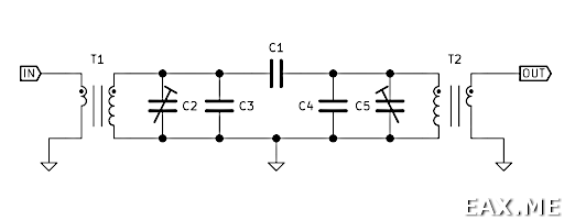 Полосовой фильтр по схеме double-tuned circuit