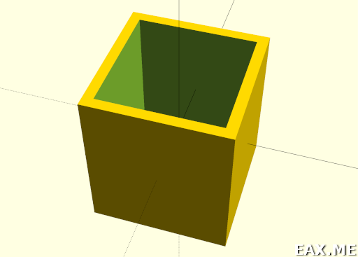 Моделирование в OpenSCAD, шаг 2 из 5