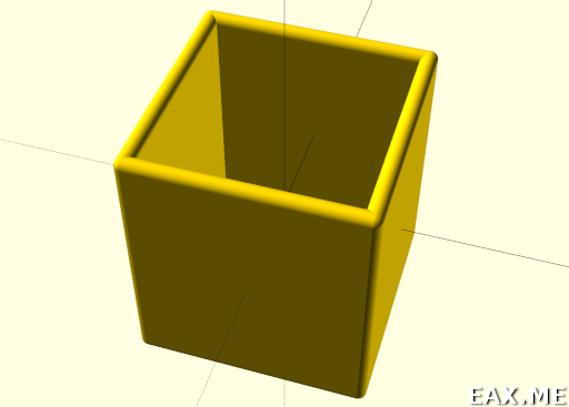 Моделирование в OpenSCAD, шаг 3 из 5