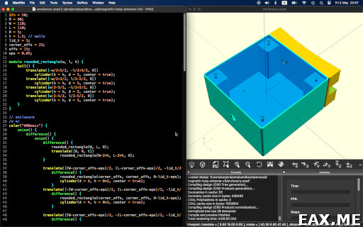 OpenSCAD и MacVim