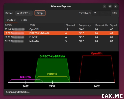Wireless Explorer: GUI сканер беспроводных сетей для Linux