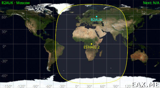 Зона покрытия спутника QO-100