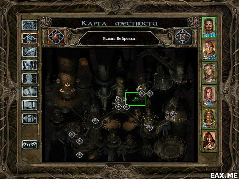 Карта локации в игре Baldur's Gate II