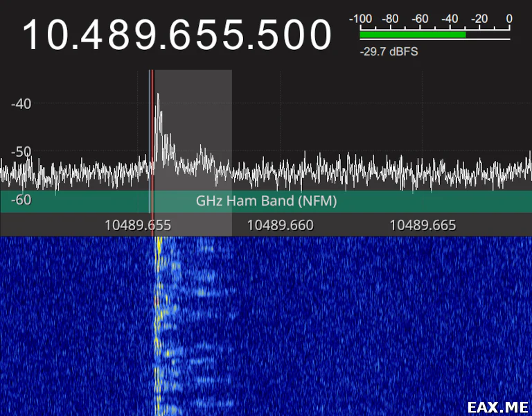 Пример неудачной модуляции SSB на спутнике QO-100
