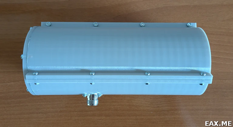 Баночная антенна напечатанная на 3D-принтере в собранном состоянии