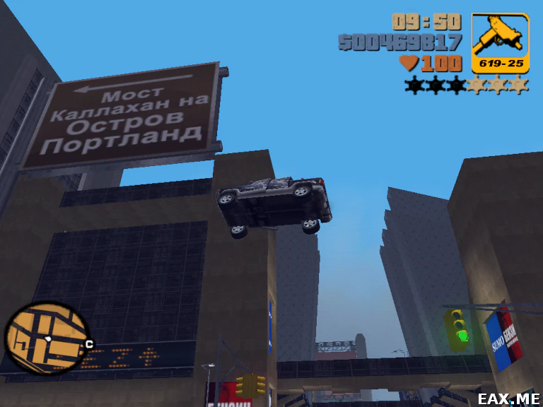 Прыжки на трамплинах в игре Grand Theft Auto III