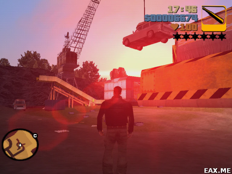 Пример красивого заката в Grand Theft Auto III