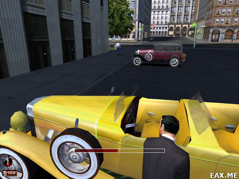 Процесс угона автомобиля в игре Мафия