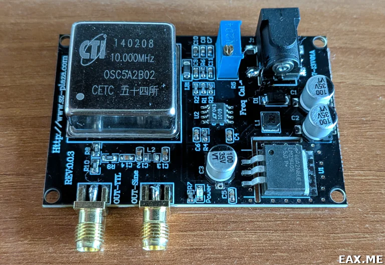 Плата OCXO 10 МГц на базе OSC5A2B02